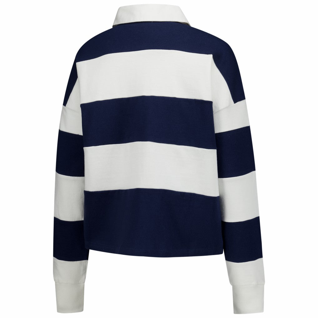 '47 Women's Clubhouse Hall Raven Rugby Long Sleeve T-Shirt - New England Patriots T-shirts