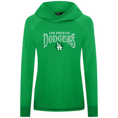 Green Los Angeles Dodgers Levelwear Women's St. Patrick's Day Slender Raglan Hoodie