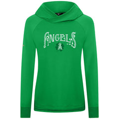 Green Los Angeles Angels Levelwear Women's St. Patrick's Day Slender Raglan Hoodie