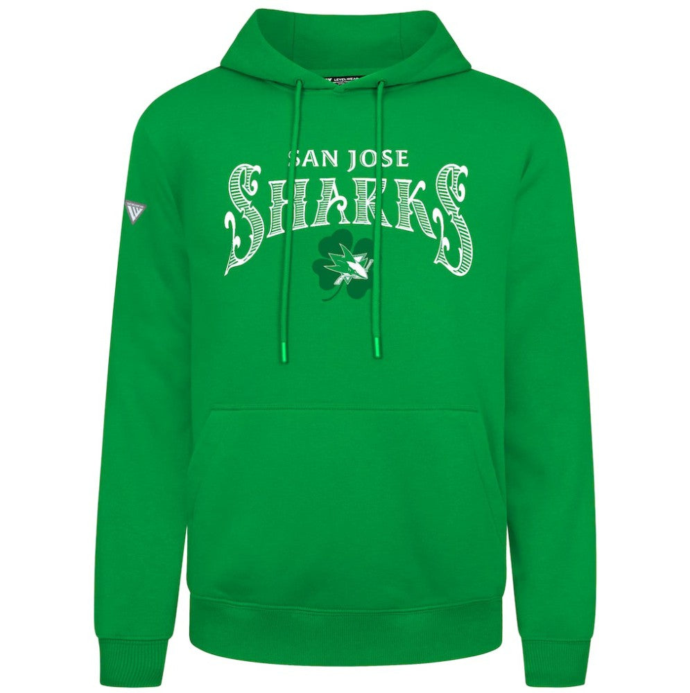 NHL San Jose Sharks Levelwear St. Patrick's Day Podium Hoodie