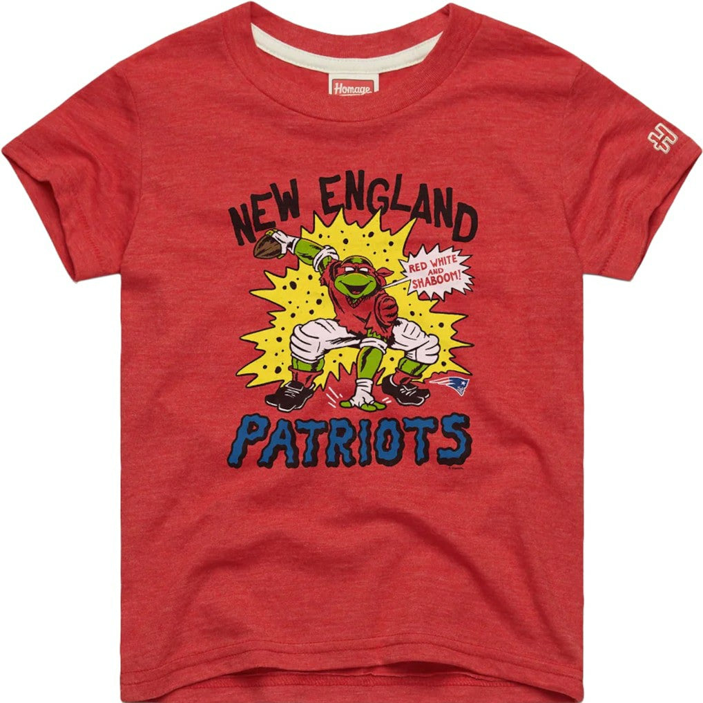 Raphael  Homage Youth TMNT Tri-Blend T-Shirt - New England Patriots T-shirts