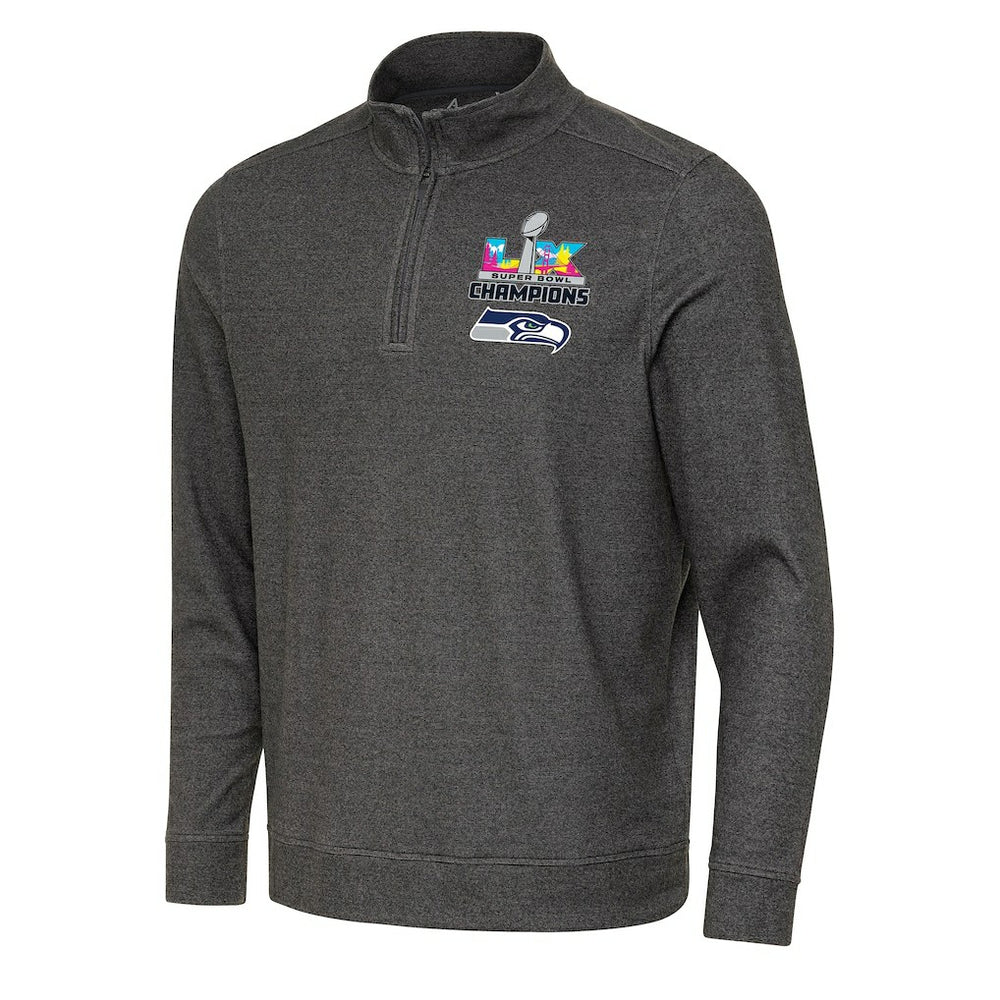 Antigua Super Bowl LX s Subtle Quarter-Zip Pullover - Seattle Seahawks Pullover