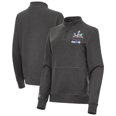 Antigua Women's Super Bowl LX s Crush Quarter-Zip Pullover - Seattle Seahawks Pullover