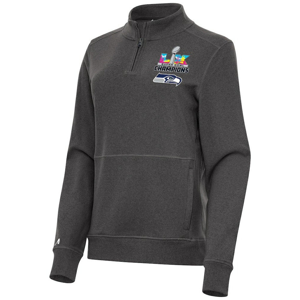 Antigua Women's Super Bowl LX s Crush Quarter-Zip Pullover - Seattle Seahawks Pullover