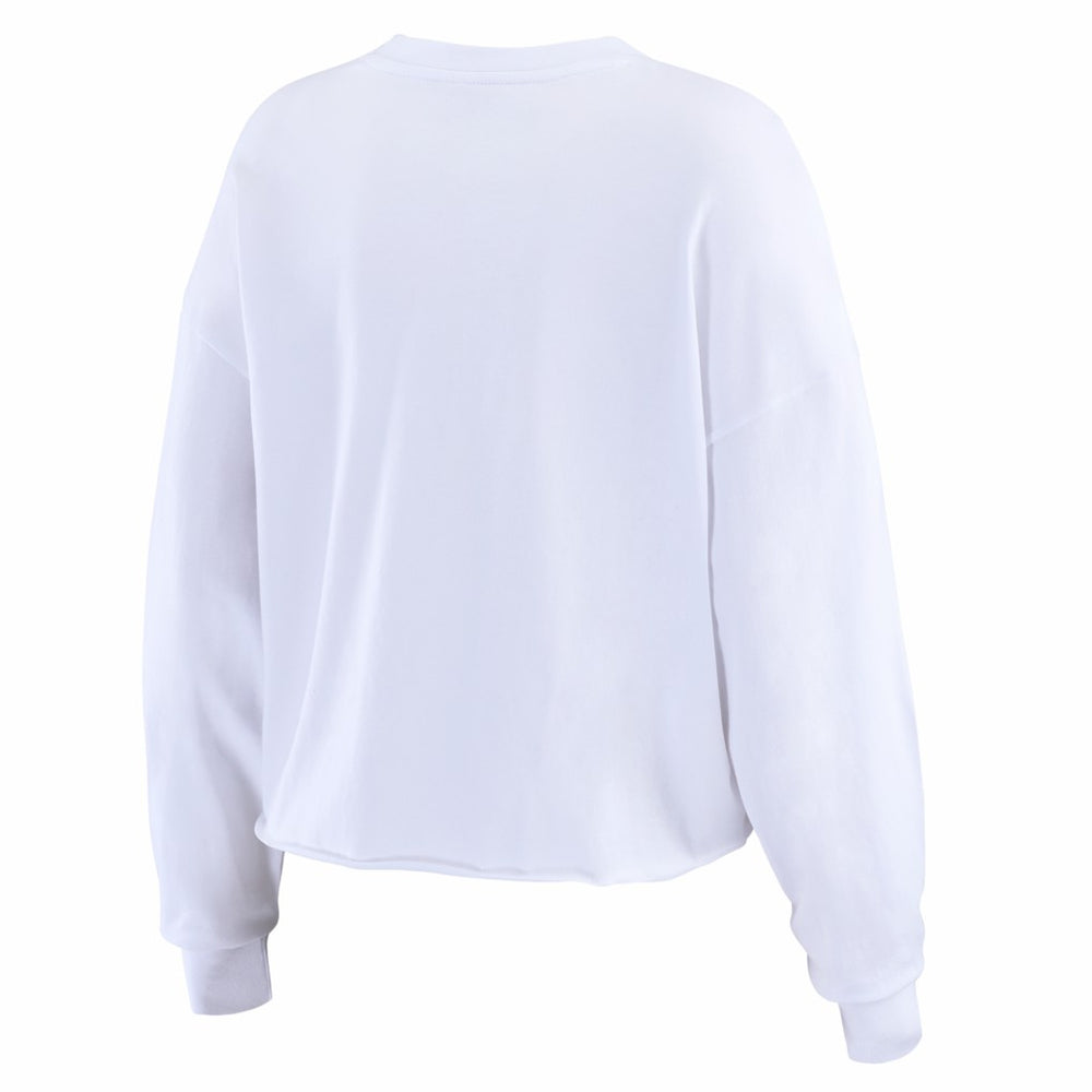 WEAR by Erin Andrews Women's Super Bowl LX s Cropped Long Sleeve T-Shirt - Seattle Seahawks T-shirts