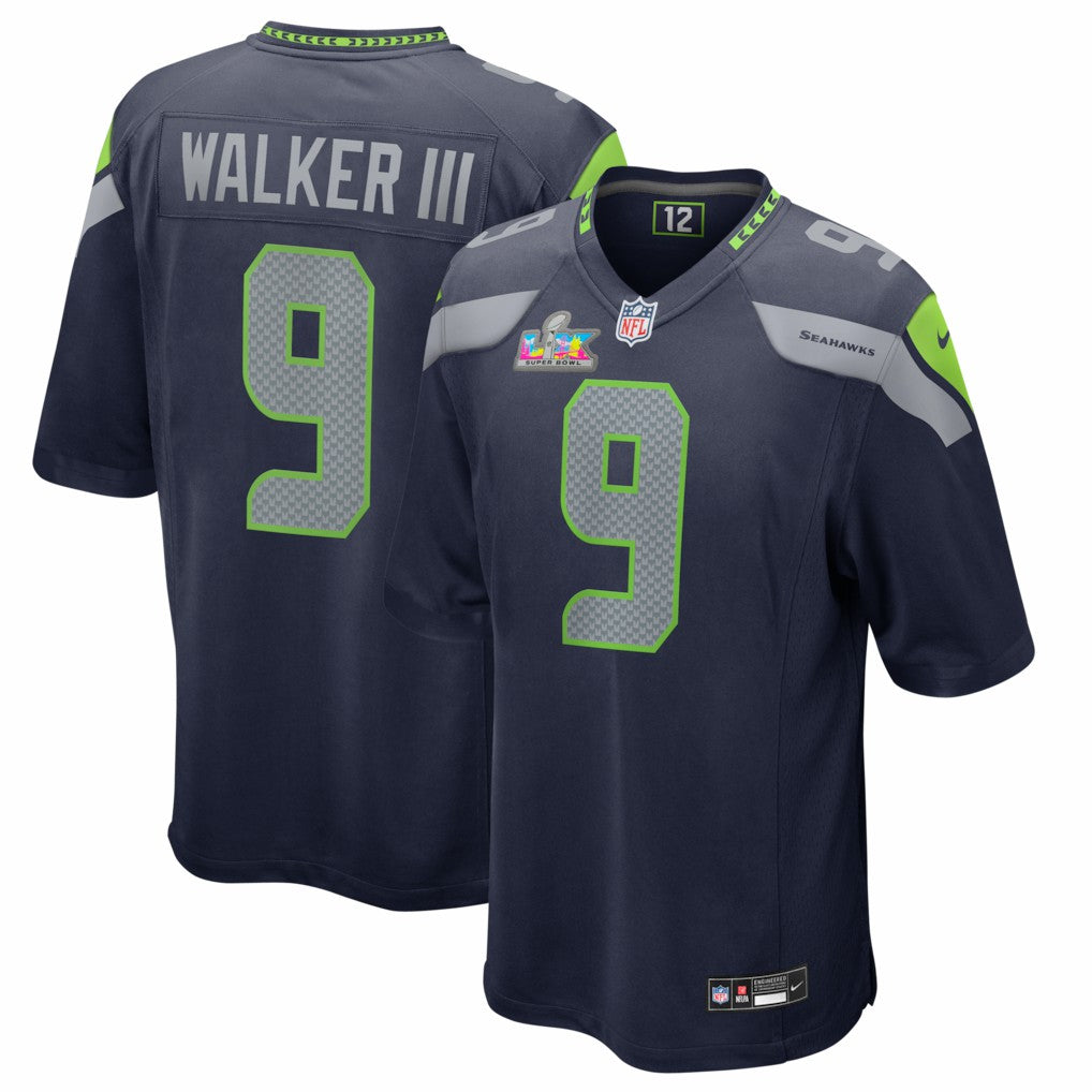 Kenneth Walker III  Super Bowl LX Patch Game Jersey - Seattle Seahawks Jerseys