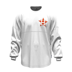 White Houston Astros Fanatics Women's Baseball Stitch Spirit Jersey Long Sleeve T-Shirt