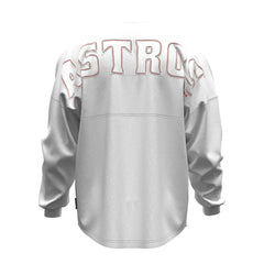 White Houston Astros Fanatics Women's Baseball Stitch Spirit Jersey Long Sleeve T-Shirt