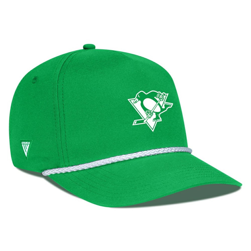NHL Pittsburgh Penguins Levelwear St. Patrick's Day Gambit Rope Adjustable Hat