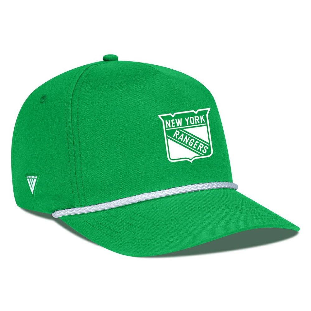 NHL New York Rangers Levelwear St. Patrick's Day Gambit Rope Adjustable Hat