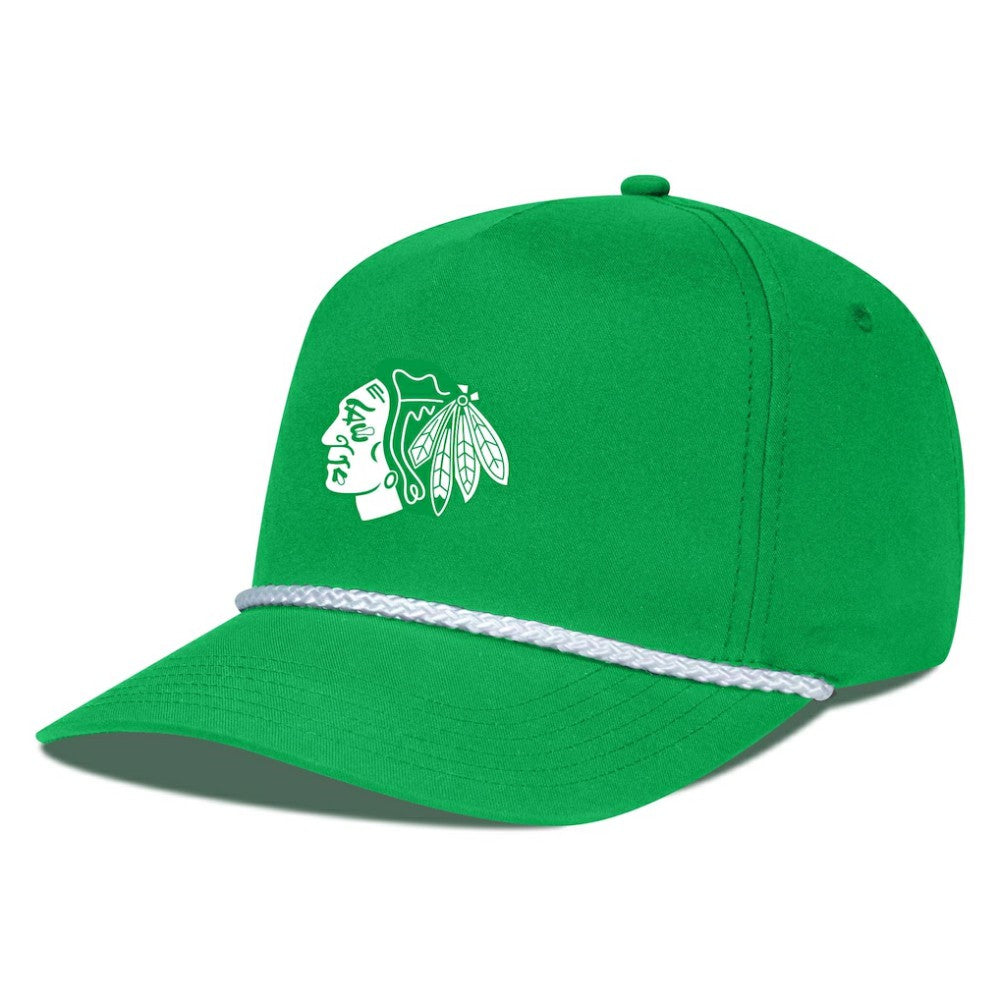 NHL Chicago Blackhawks Levelwear St. Patrick's Day Gambit Rope Adjustable Hat