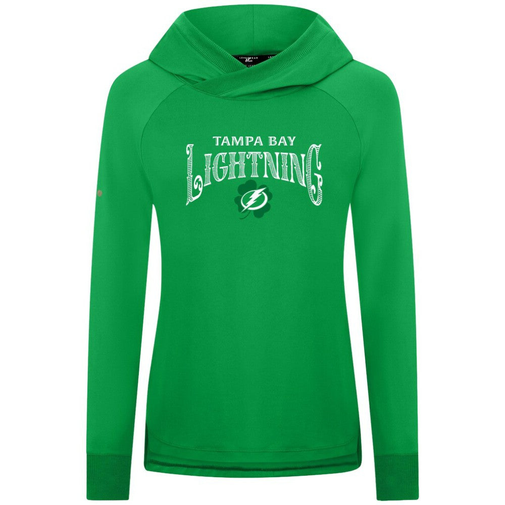 NHL Tampa Bay Lightning Levelwear Women's St. Patrick's Day Slender Raglan Hoodie