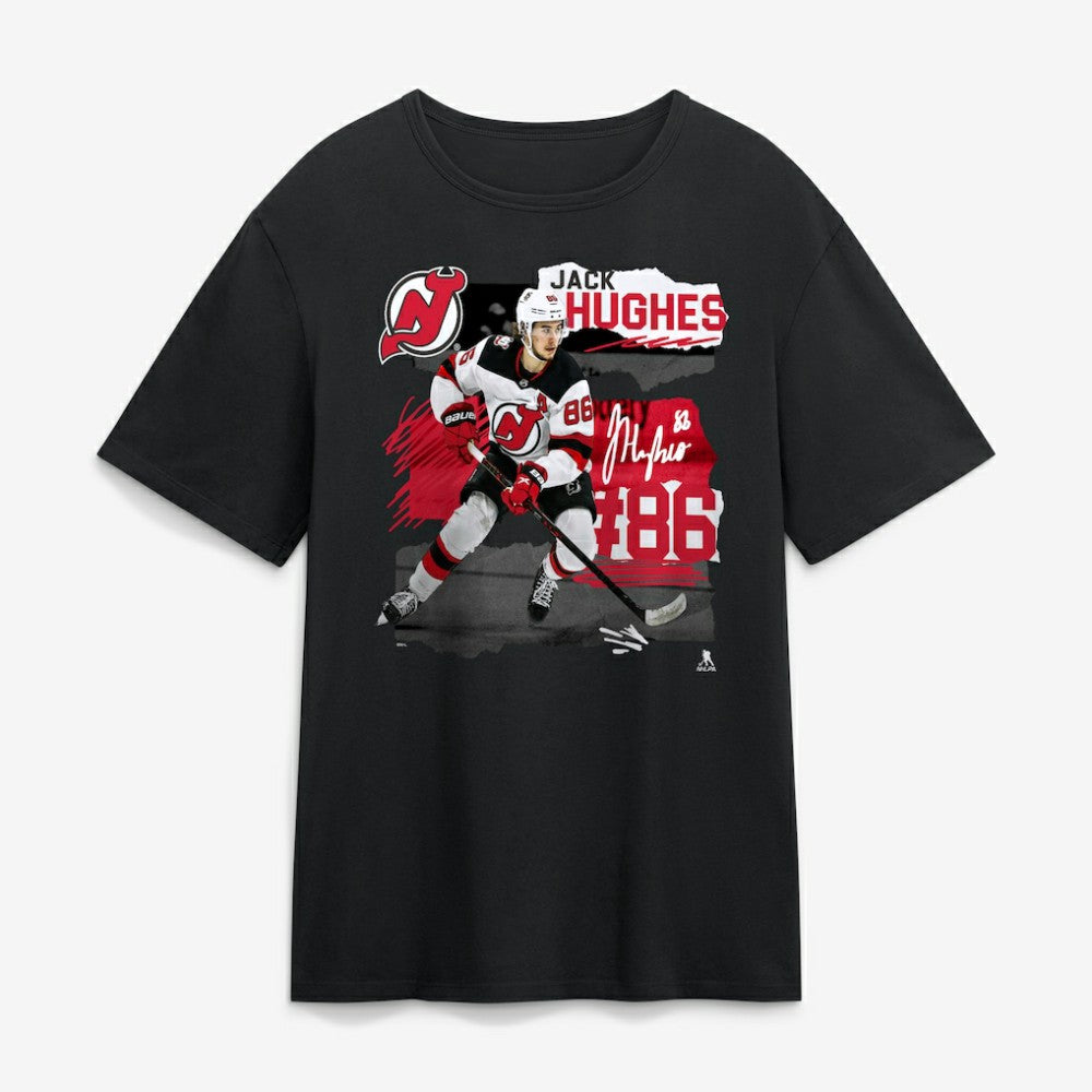 NHL Jack Hughes New Jersey Devils Fresh Ice T-Shirt
