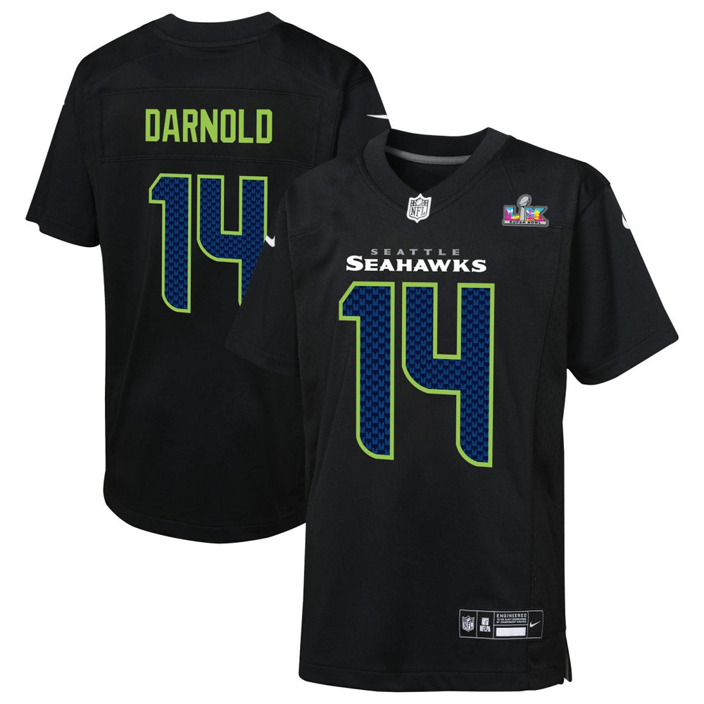 Sam Darnold  Youth Super Bowl LX Carbon Fashion Game Jersey - Seattle Seahawks Jerseys