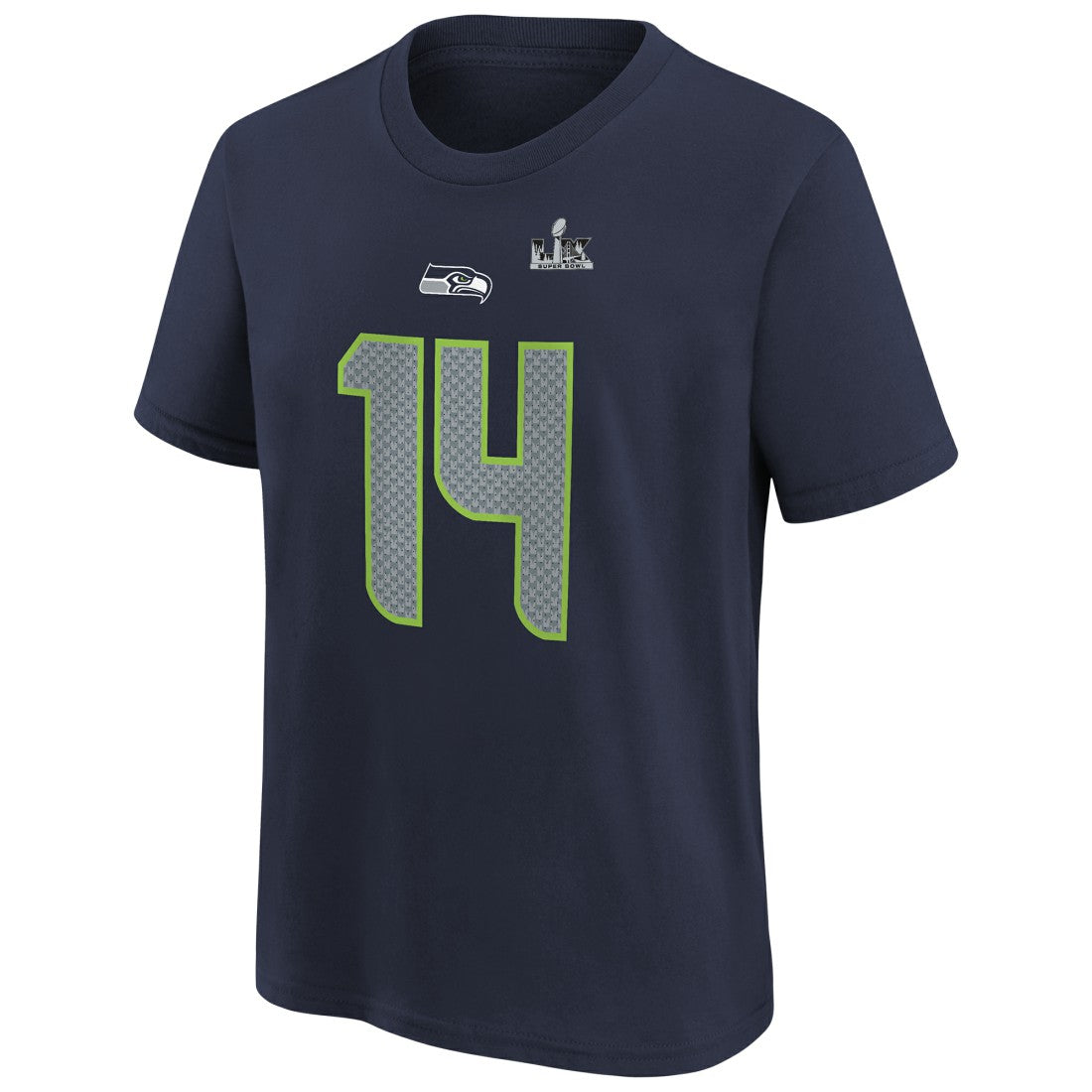 Sam Darnold  Youth Super Bowl LX Name & Number T-Shirt - Seattle Seahawks T-shirts