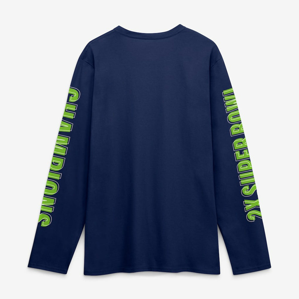 Two-Time Super Bowl Champions Big & Tall Own The Moments Long Sleeve T-Shirt - Seattle Seahawks T-shirts