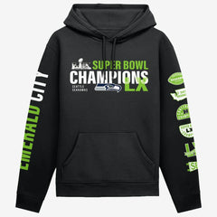 Super Bowl LX Champions Four Piece Hoodie - Seattle Seahawks Hoodies