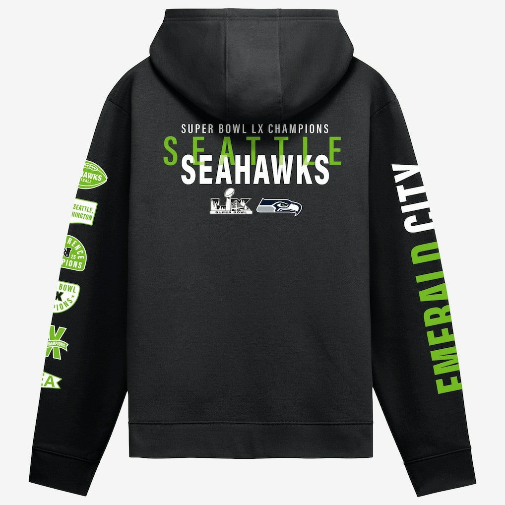 Super Bowl LX Champions Four Piece Hoodie - Seattle Seahawks Hoodies