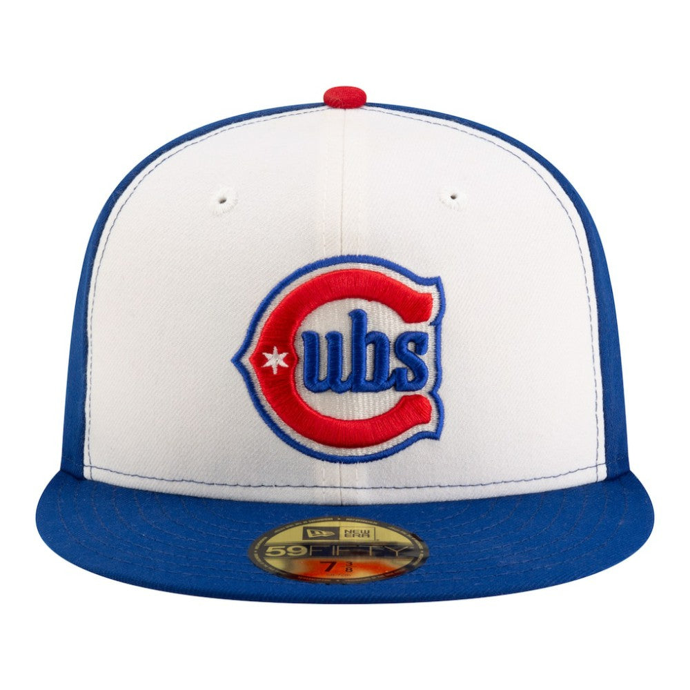 White/Royal Chicago Cubs New Era 150th Anniversary 59FIFTY Fitted Hat