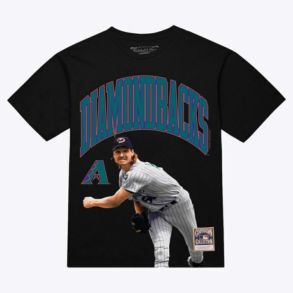Black Randy Johnson Arizona Diamondbacks Mitchell & Ness Photo Arch Player Graphic T-Shirt