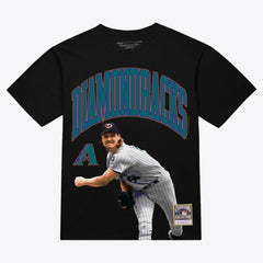Black Randy Johnson Arizona Diamondbacks Mitchell & Ness Photo Arch Player Graphic T-Shirt