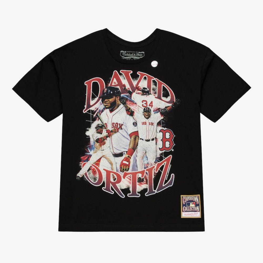 Black David Ortiz Boston Red Sox Mitchell & Ness Legendary Collage Player T-Shirt