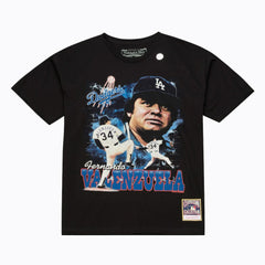Black Fernando Valenzuela Los Angeles Dodgers Mitchell & Ness Legendary Collage Player T-Shirt