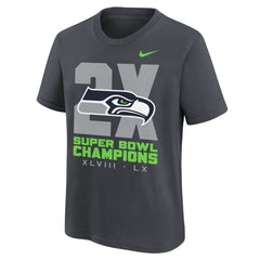 Youth Two-Time Super Bowl Champions Multi-Champs T-Shirt - Seattle Seahawks T-shirts