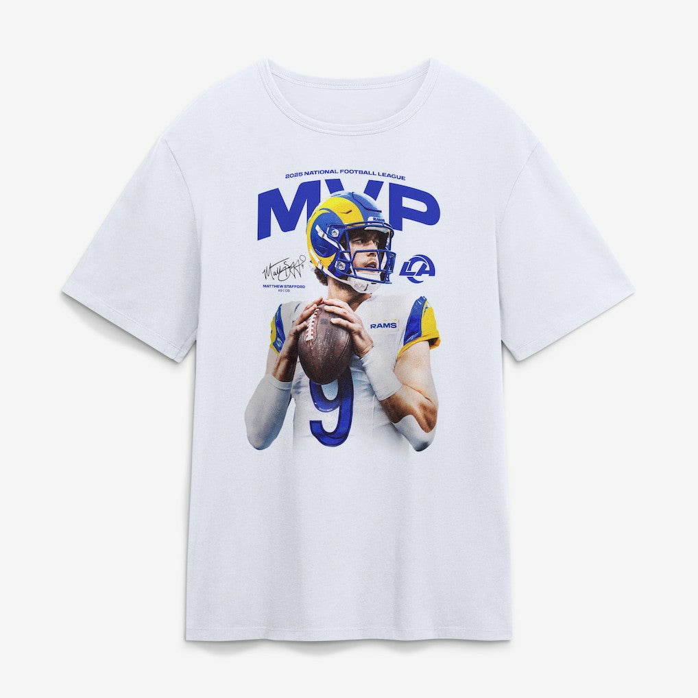 Matthew Stafford  2025 NFL MVP T-Shirt - Los Angeles Rams T-shirts