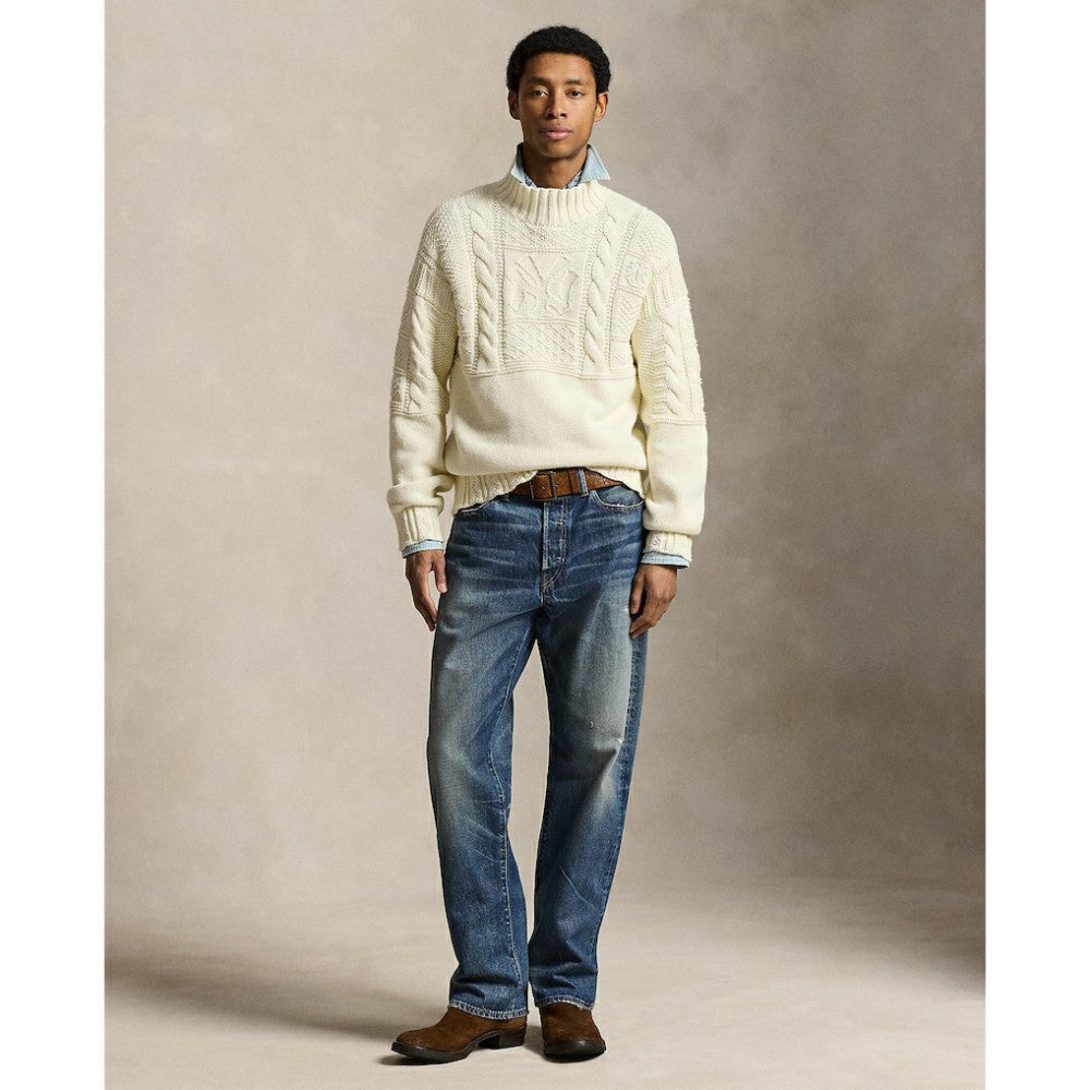 Cream Yankees Polo Ralph Lauren Sweater