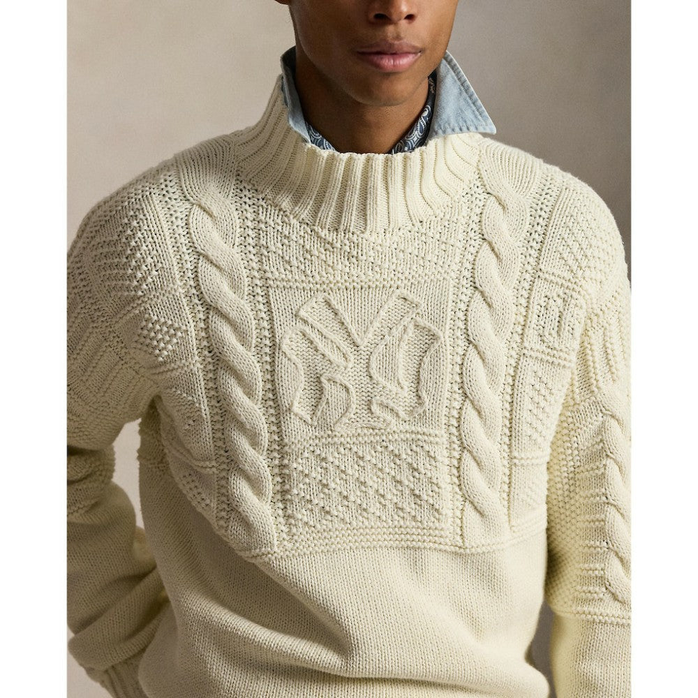 Cream Yankees Polo Ralph Lauren Sweater