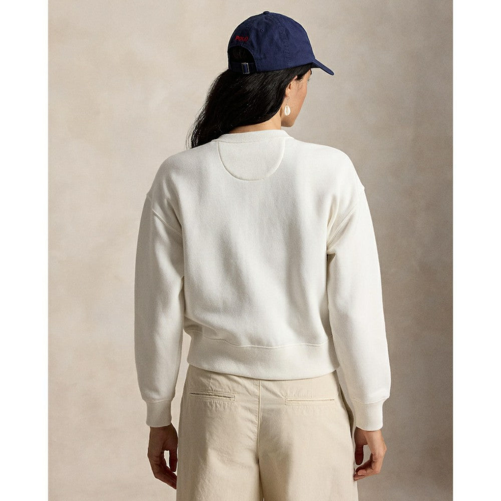 White Yankees Polo Ralph Lauren Women's Seasonal Knit Full-Snap Cardigan