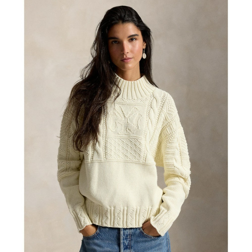 Cream Yankees Polo Ralph Lauren Women's Sweater