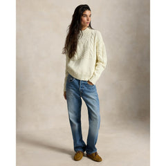 Cream Yankees Polo Ralph Lauren Women's Sweater