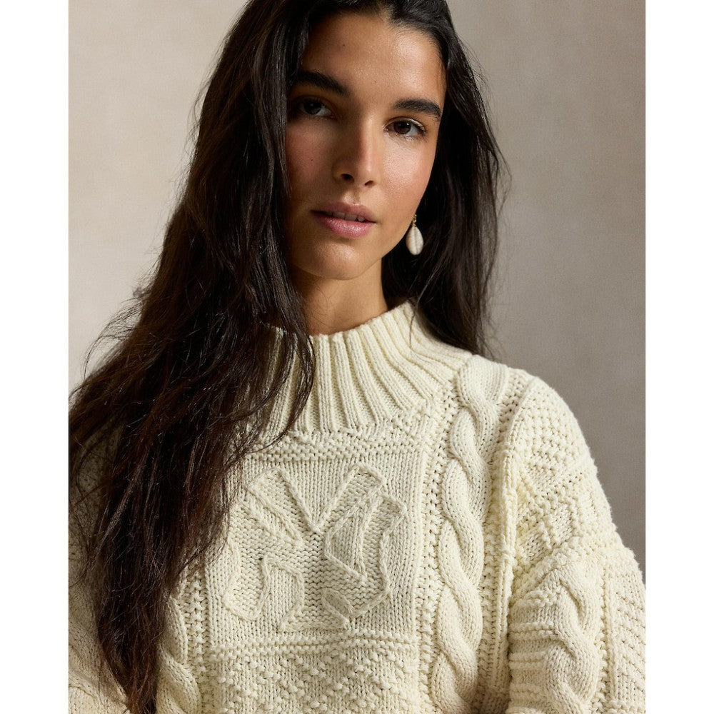Cream Yankees Polo Ralph Lauren Women's Sweater