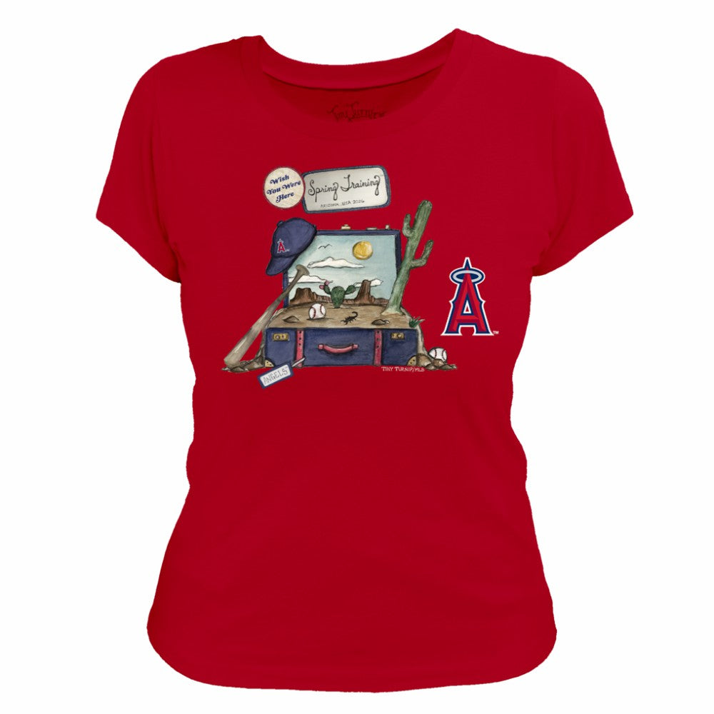Red Los Angeles Angels Tiny Turnip Women's 2026 Spring Training T-Shirt