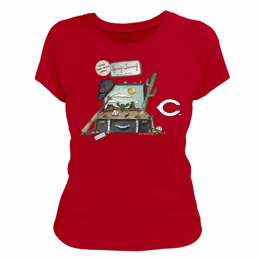 Red Cincinnati Reds Tiny Turnip Women's 2026 Spring Training T-Shirt