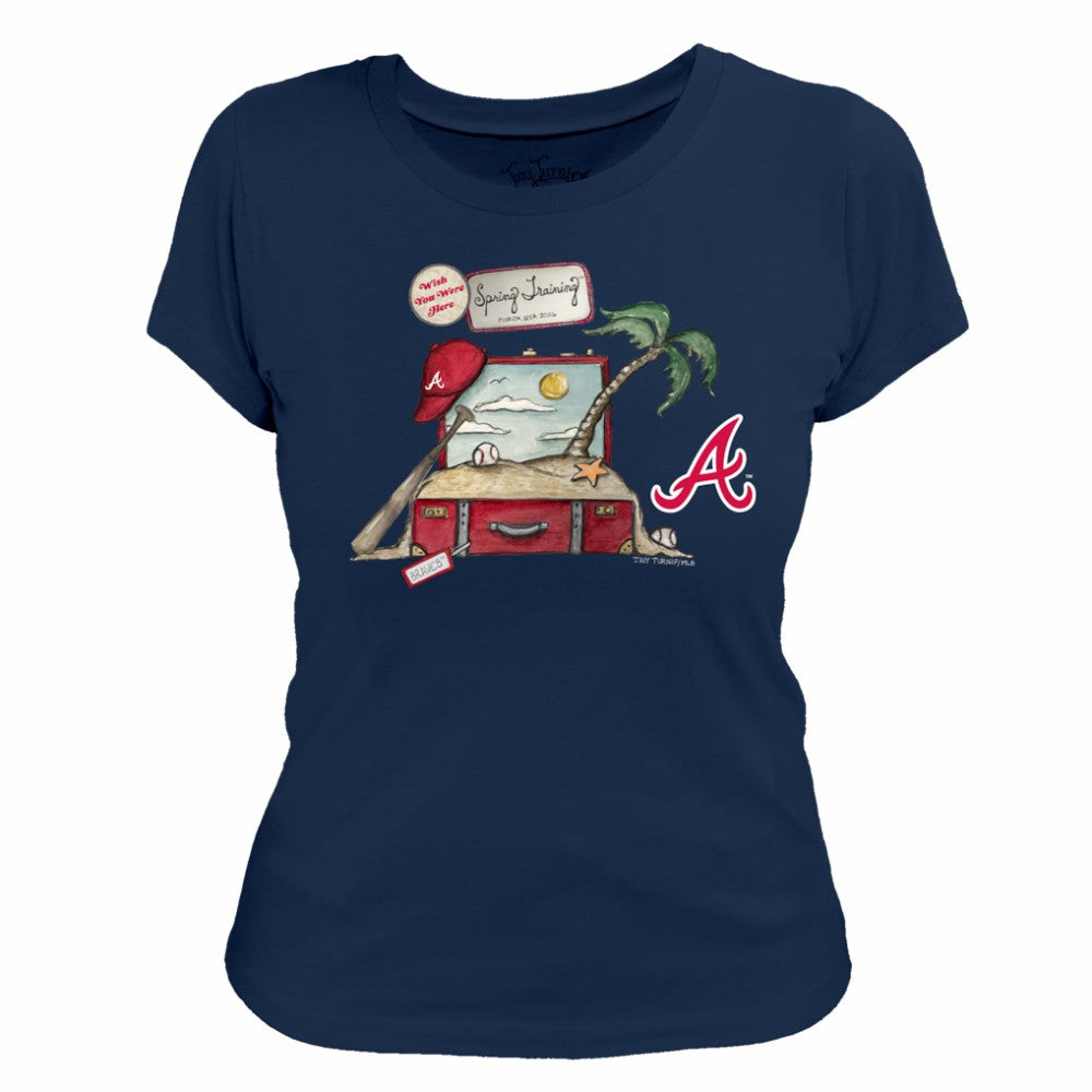 Navy Atlanta Braves Tiny Turnip Women's 2026 Spring Training T-Shirt