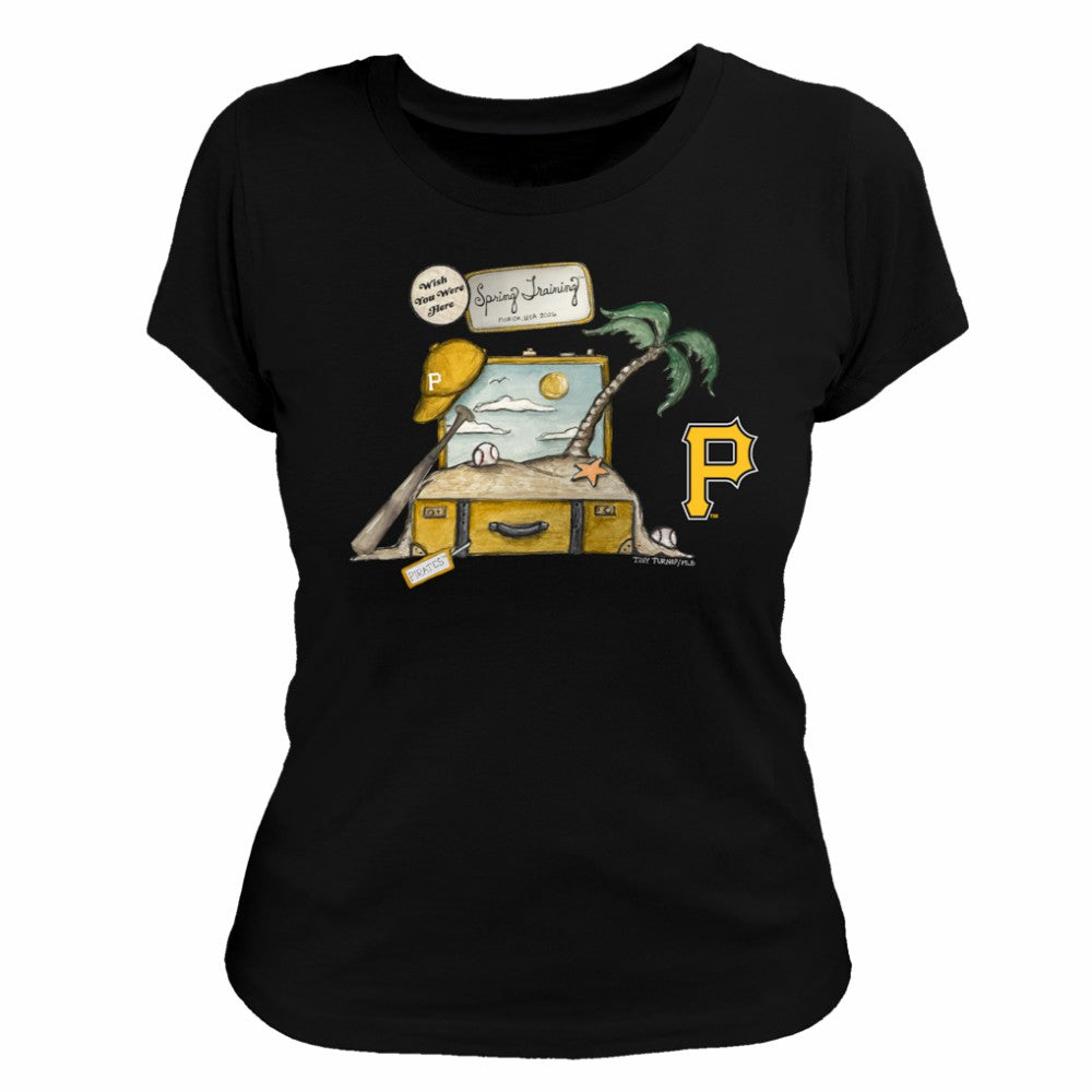 Black Pittsburgh Pirates Tiny Turnip Women's 2026 Spring Training T-Shirt