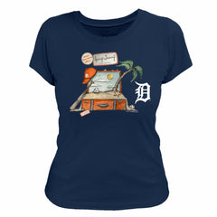 Navy Detroit Tigers Tiny Turnip Women's 2026 Spring Training T-Shirt