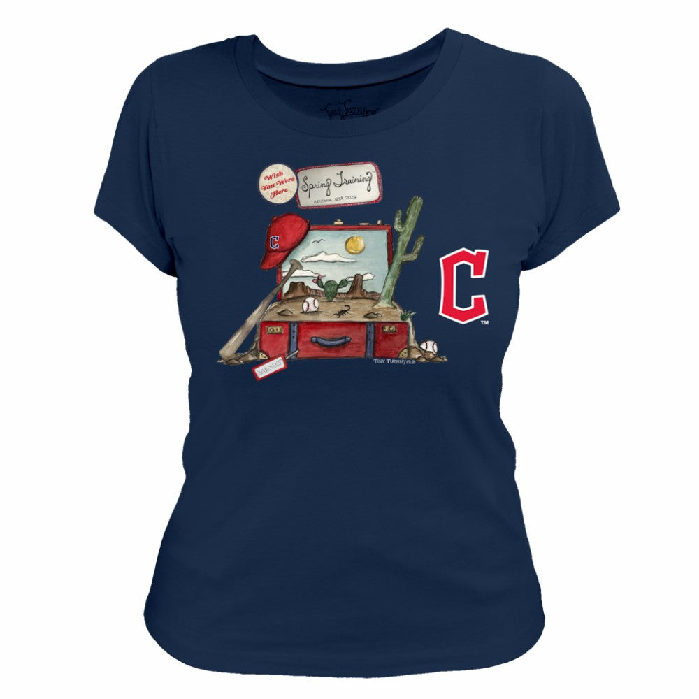 Navy Cleveland Guardians Tiny Turnip Women's 2026 Spring Training T-Shirt