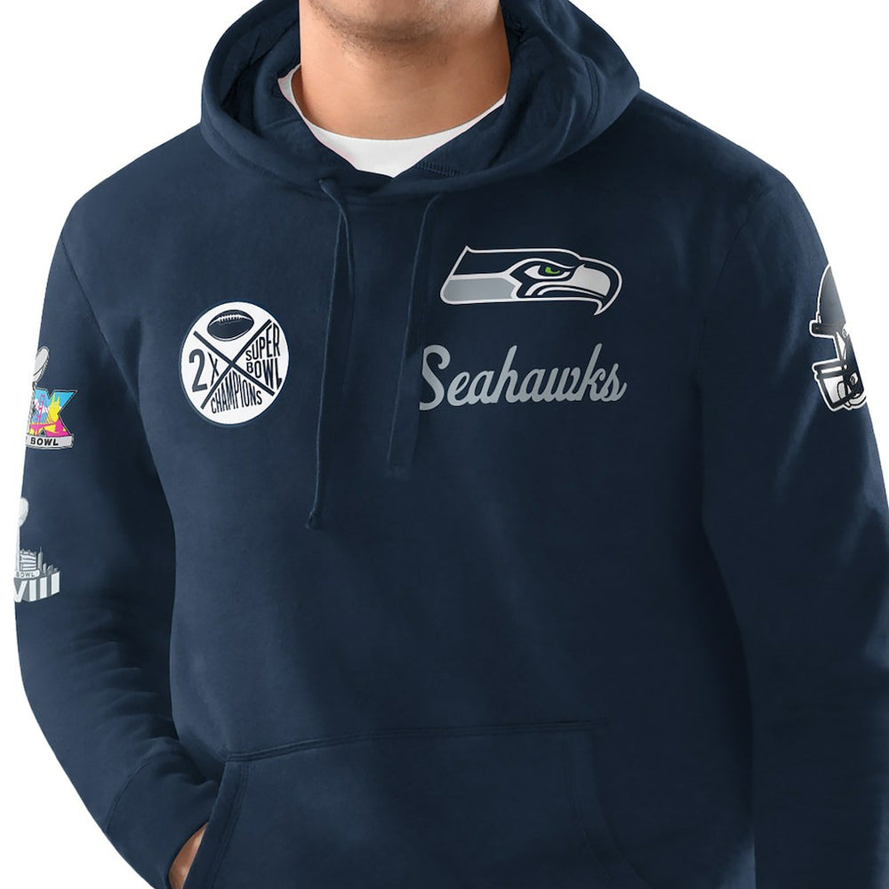 Starter Two-Time Super Bowl s Classic Fleece Hoodie - Seattle Seahawks Hoodies