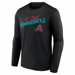 Black Arizona Diamondbacks  Hustle Personalized Name & Number Long Sleeve T-Shirt