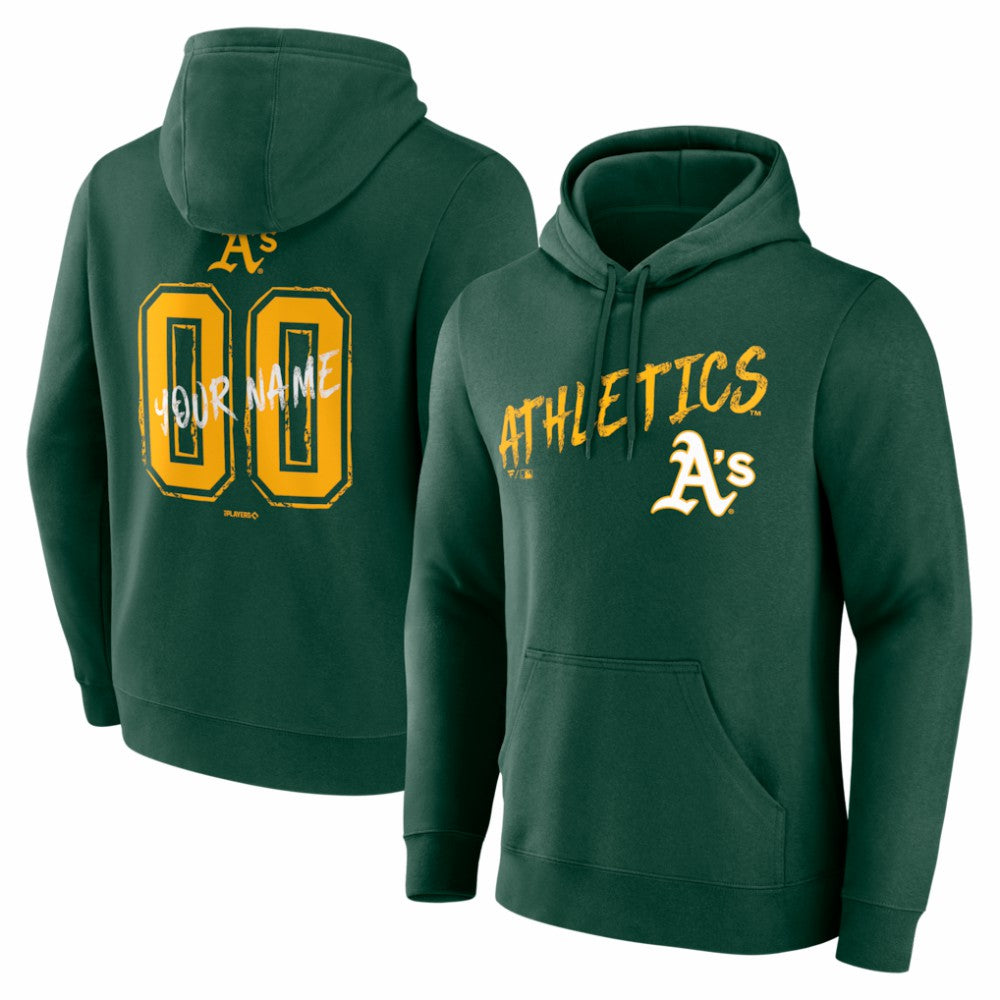 Green Athletics  Hustle Personalized Name & Number Hoodie
