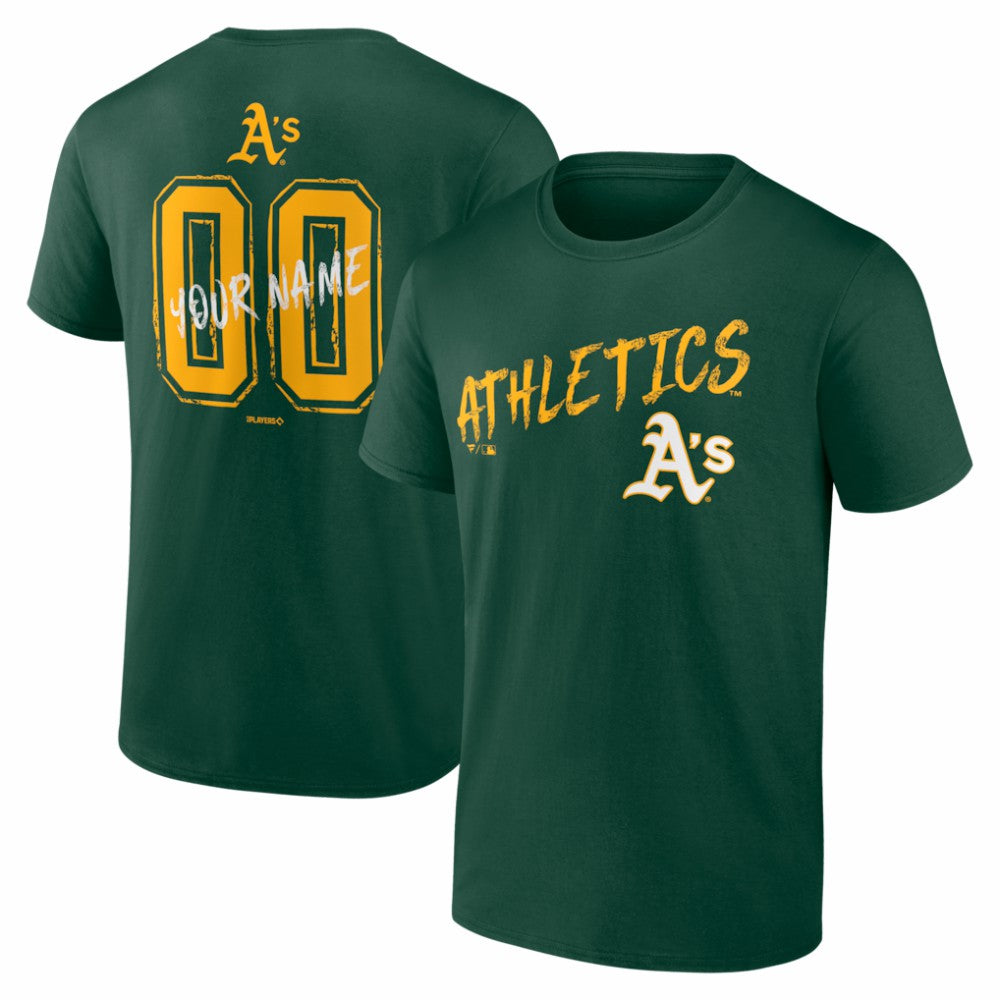 Green Athletics  Hustle Personalized Name & Number T-Shirt