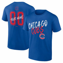 Royal Chicago Cubs  Hustle Personalized Name & Number T-Shirt
