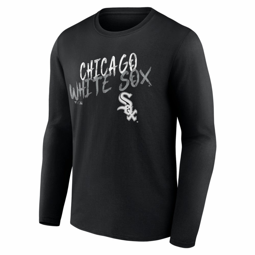 Black Chicago White Sox  Hustle Personalized Name & Number Long Sleeve T-Shirt