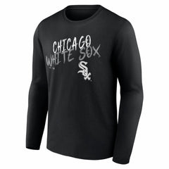 Black Chicago White Sox  Hustle Personalized Name & Number Long Sleeve T-Shirt