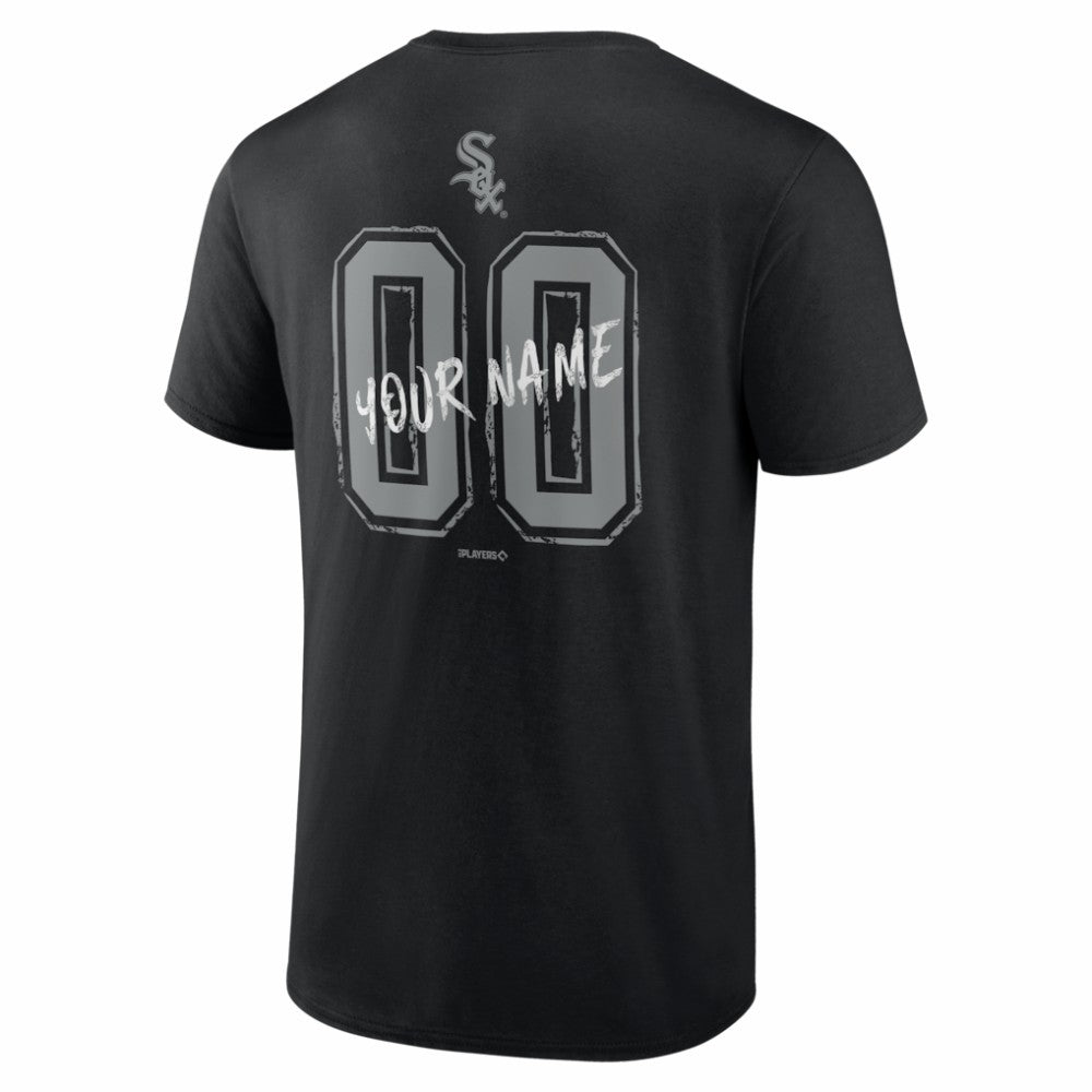 Black Chicago White Sox  Hustle Personalized Name & Number T-Shirt