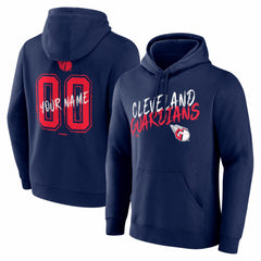 Navy Cleveland Guardians  Hustle Personalized Name & Number Hoodie